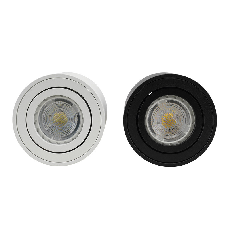 Dimmbare utenpåliggende kolbe  gu10 pærer, utskiftbare ledet-downlights 7w 9w ledet-spotlights 12w  ac85-265v innendørsbelysning