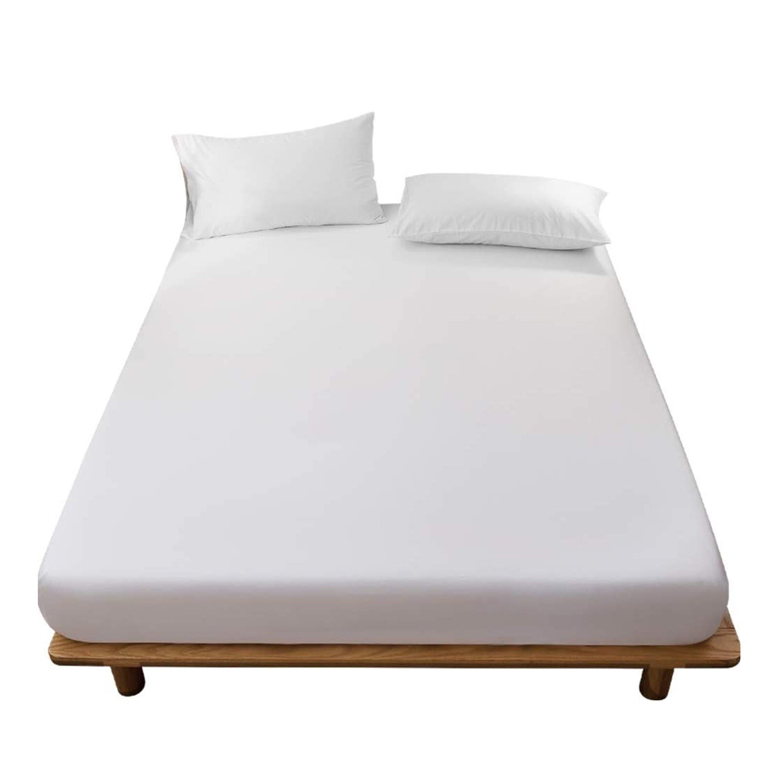 VIXDA Hoeslaken Natuurlijke Moerbei Zijde Matrashoes Effen Kleur Dubbele King Size Fit Sheet Met Elastische Band Bed Sheet