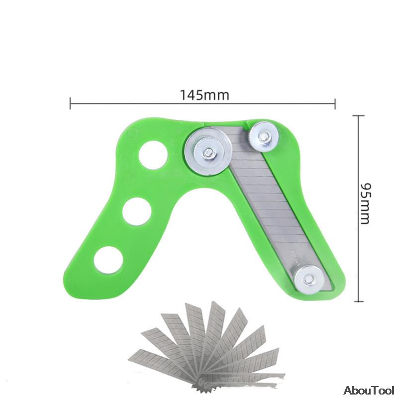 Edge Strip Trimming Knife Manual Paint-Free Board Sealing Thickened Scraping Knife PVC Scraping Edge Artifact Woodworking Head: curve with 10pcs