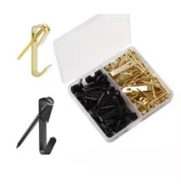 Picture Hanging Hooks, with Wall Hooks And Nails,Heavy Duty LE2 Hangers Hooks Picture Hanging kit for Picture Frame, Canvas: WHITE