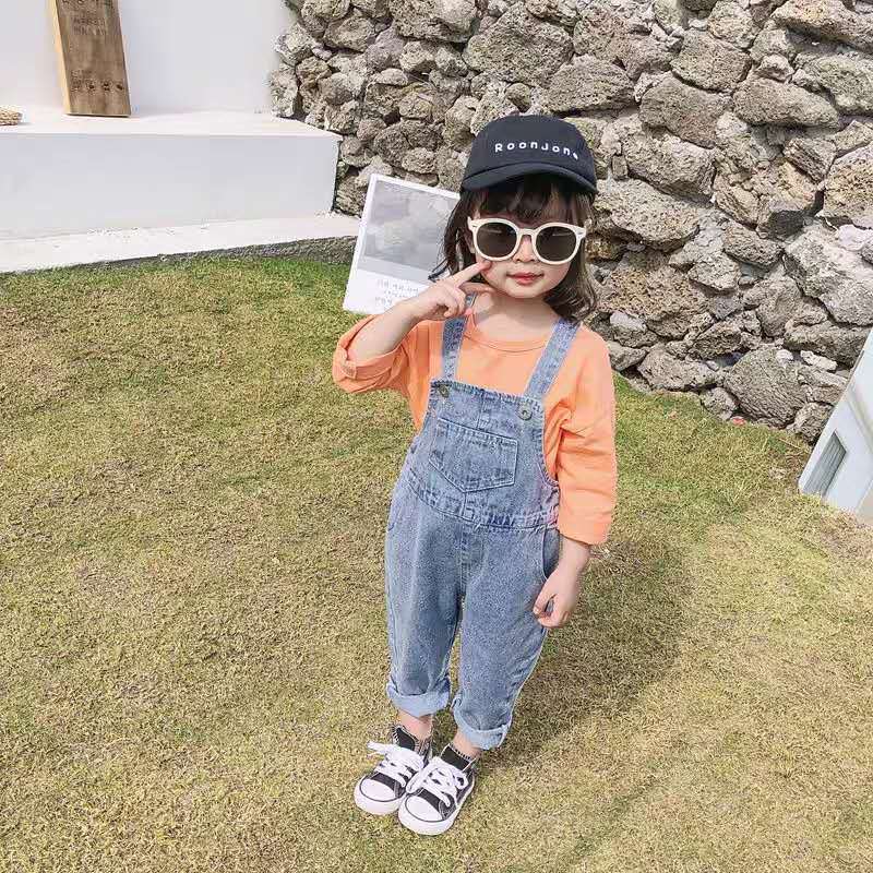 赤ちゃん男の子女の子デニムロングスーツオーバーオール幼児幼児キッズガールのためのジーンズの服1 2 3 4 5 6年