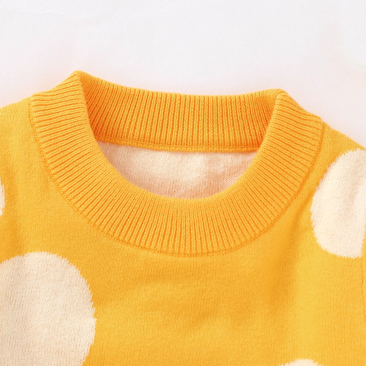 Pudcoco Toddler Baby Girls Boys Polka Dot Pullover Sweater Knit Cute Long Sleeve Sweaters Winter Warm Coat