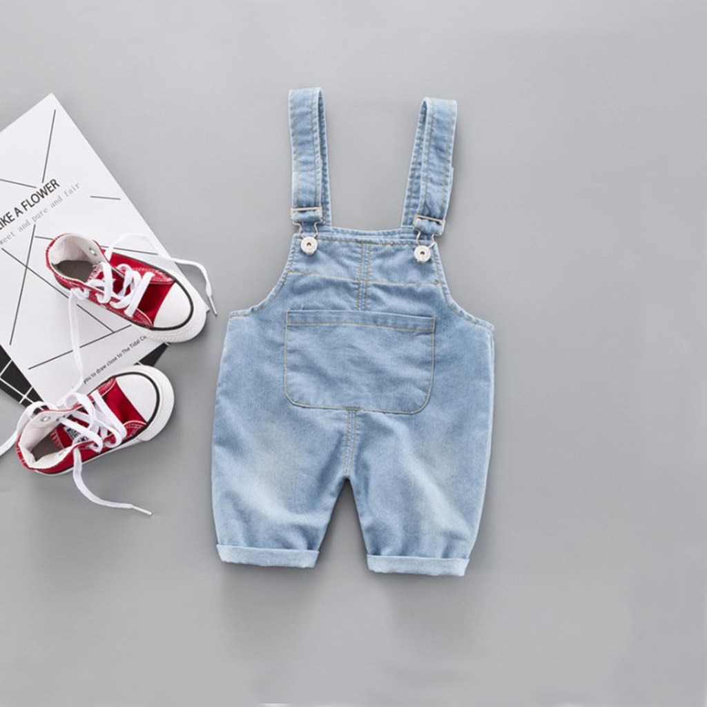 Kids Denim Overalls Rompertjes Peuter Kids Baby Jongen Meisje Effen Broek Denim Broek Jarretel Jean Kleding Kinderen Overalls