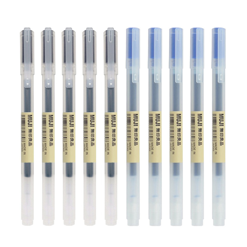10 stks/set Kawaii MUJIs Gel Pen Zwart/Rood/Blauw 0.38mm 0.5mm Inkt Japan Kleur Pen kantoor School Balpen Japanse Briefpapier: Bordeaux