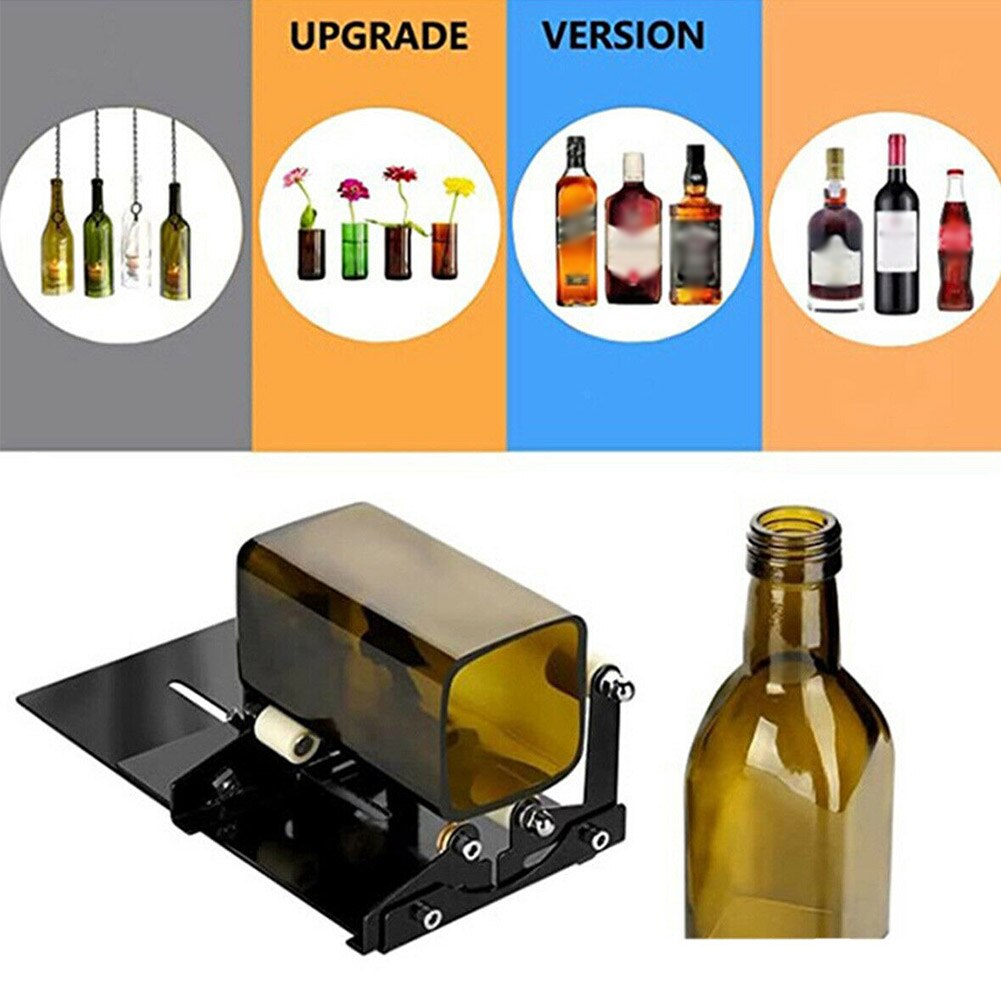 Cutting Machine Glass Bottle Cutter Kit Accessories Wine Beer Craft For Square DIY Tool Sculptures 5 Rollers Safety