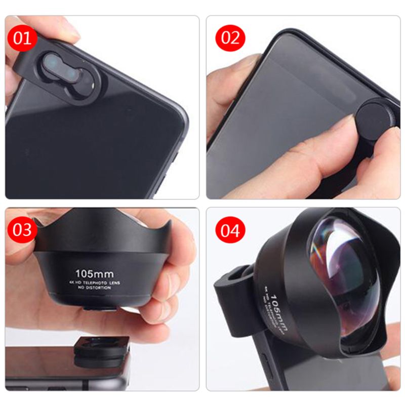 Pholes Mobile Phone Universal External Lens 105MM Portrait Telephoto SLR Photo Photography Large Aperture