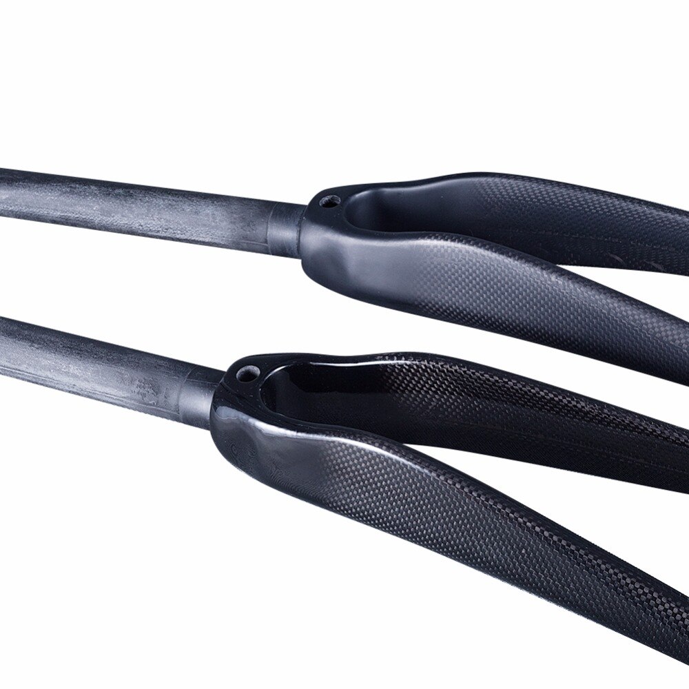Horquilla de carbono ultraligera para bicicleta de carretera 700C 1-1/8 "3 k negro mate 28,6mm bicicleta V Freno de carretera tenedores piezas de bicicleta 420g
