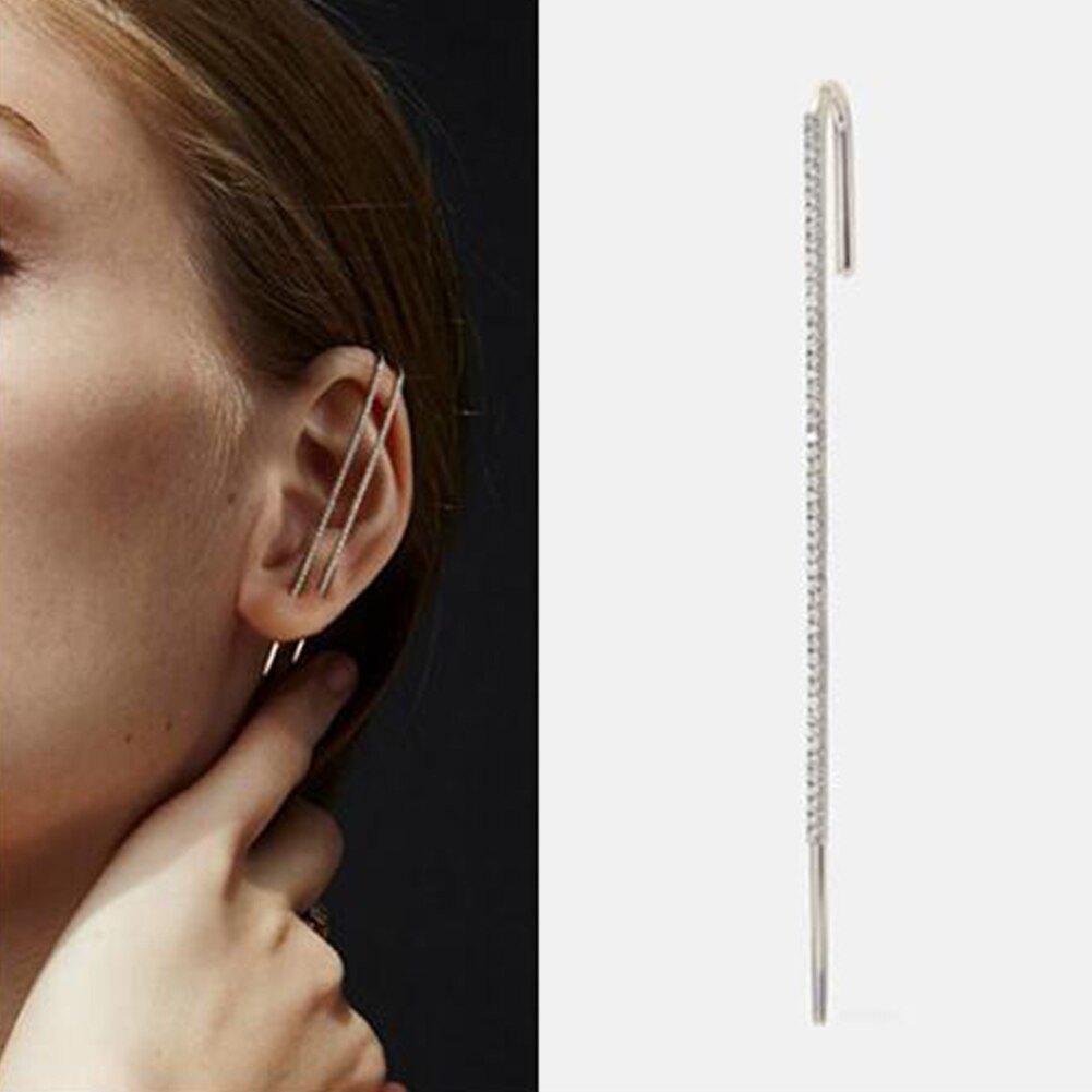 1 Pc Oor Wrap Crawler Haak Oorbellen Sash Oor Naalden Rond De Oorschelp Clip Sieraden Vrouwen Bohemian Wedding Piercing Oorbellen: 9