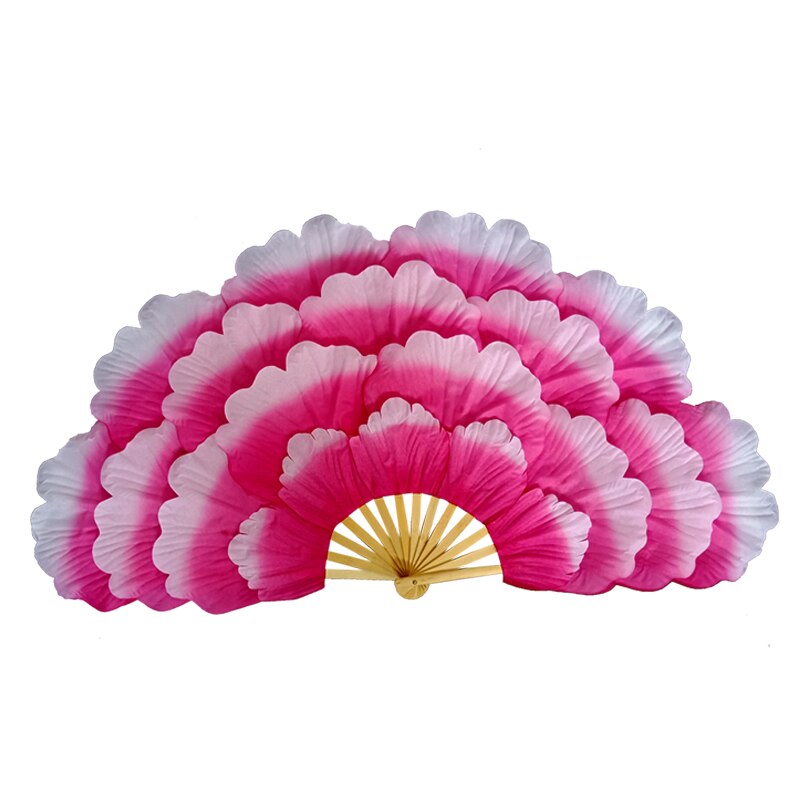Pivoine fleur ventilateur scène performance ventilateur handfan double face grand fleur pétales ventilateur groupe danse performance accessoire
