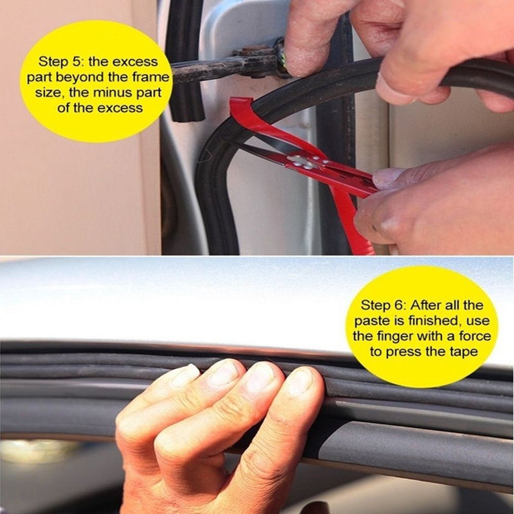Self Adhesive Automotive Rubber Seal Strip for Car Window Door Engine Cover Car Door Seal Edge Trim Noise Insulation