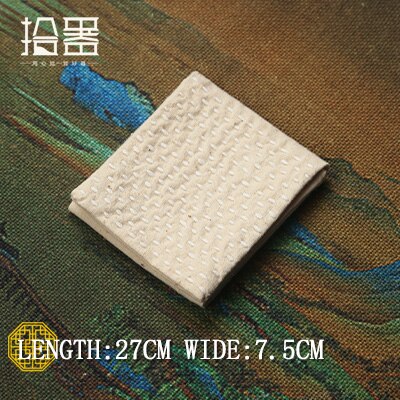 Retro Chinese Geborduurde Theedoek Japanse Thee Doek Pot Pad Tafelkleed Absorberende Katoen Hennep Verdikte Thee Plaat Accessoires: white 02