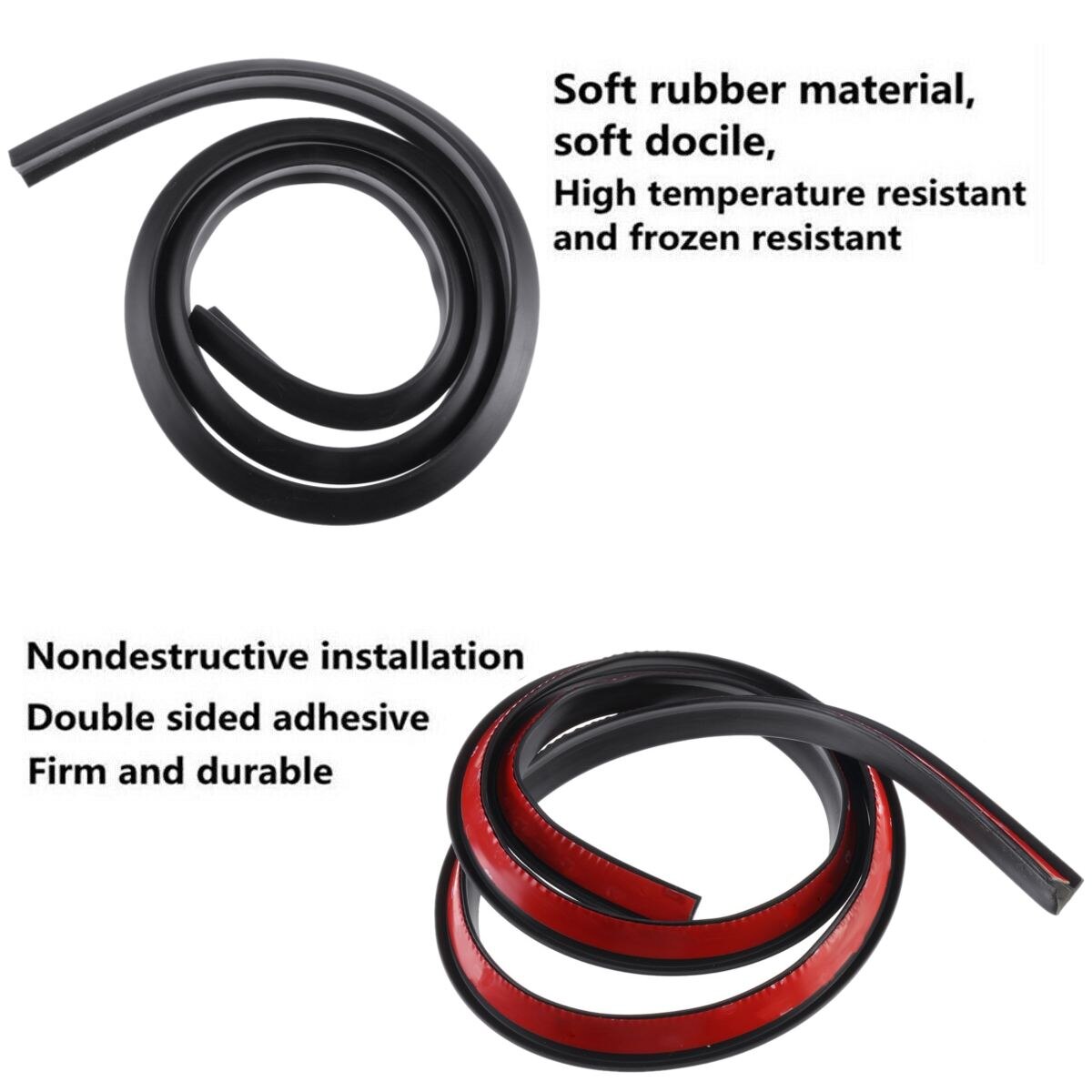 2x/4x Universele Rubber Auto Anti-Collision Wiel Wenkbrauw Spatbord Bescherming Sticker 1.5M Auto Wheel Arch strip