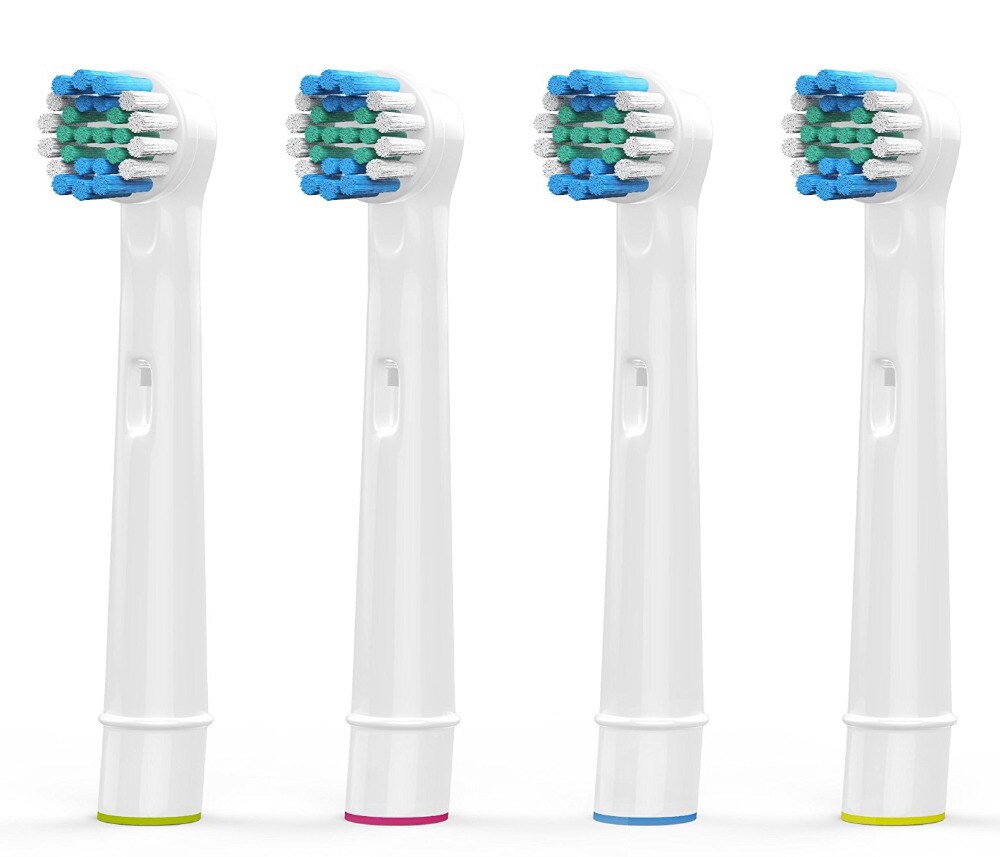 4 st ersättningsborsthuvuden för oral b elektrisk tandborste före power / pro health / triumph /3d excel / ren precision vitalitet: Eb17-4