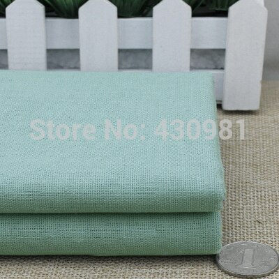 100*140cm Aqua Blue Patchwork Linen Cotton Fabric For Bedding Home textiles