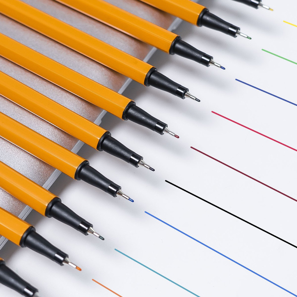 Kleurrijke Fineliner Marker Set 6/12/18/24 Kleuren Waterbasis Micron Pennen voor Tekening Schilderen manga School Kantoor Kunstbenodigdheden