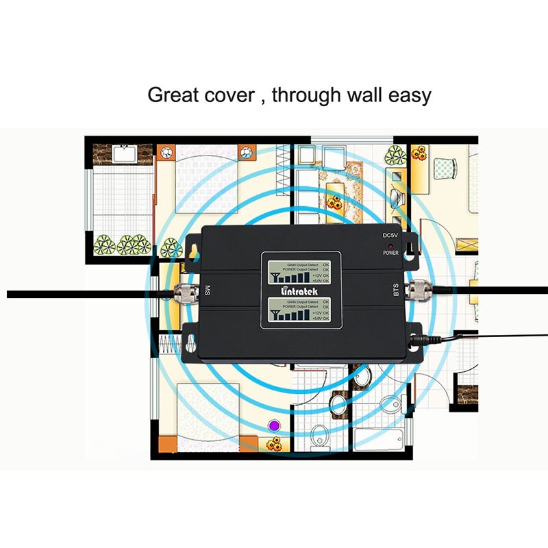 Lintratek 4G 850Mhz 1800 Dcs Cdma Cellulaire Booster Dual Band 1800Mhz Mobiele Mobiele Telefoon 850 Signaal Booster repeater Versterker S8