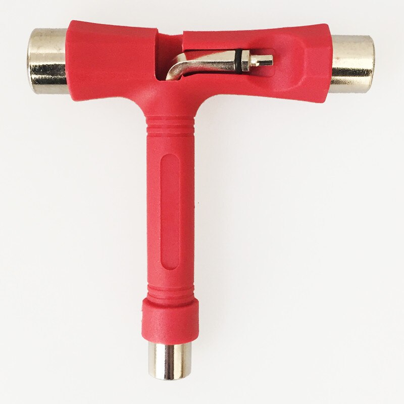 Herramienta de Skateboard tipo T, destornillador todo en uno, Mini herramienta para patinar, multifunción: red