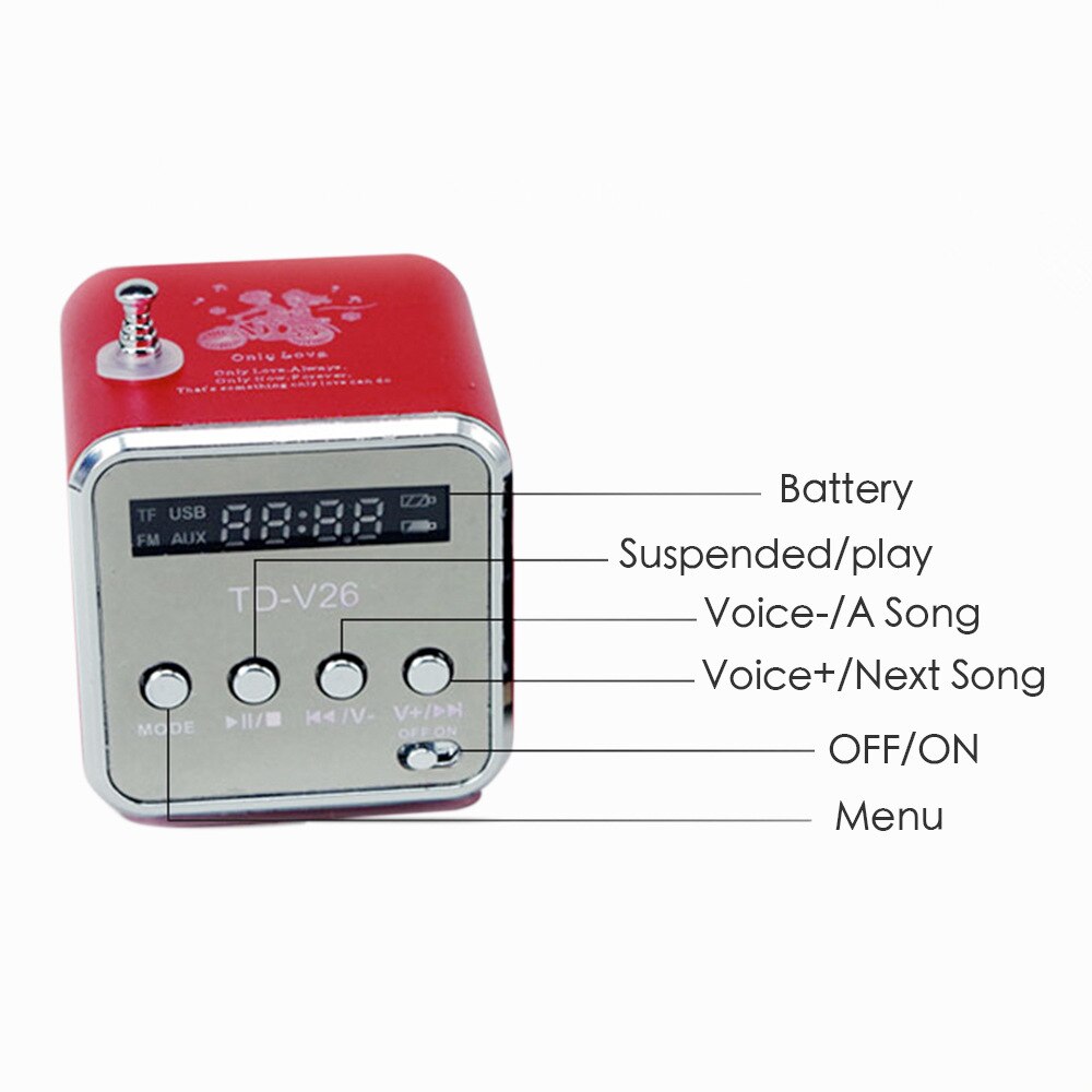 Mini digital bärbar radio fm mini radio internet fm radio högtalare usb sd-kortspelare för mobiltelefon pc musikspelare