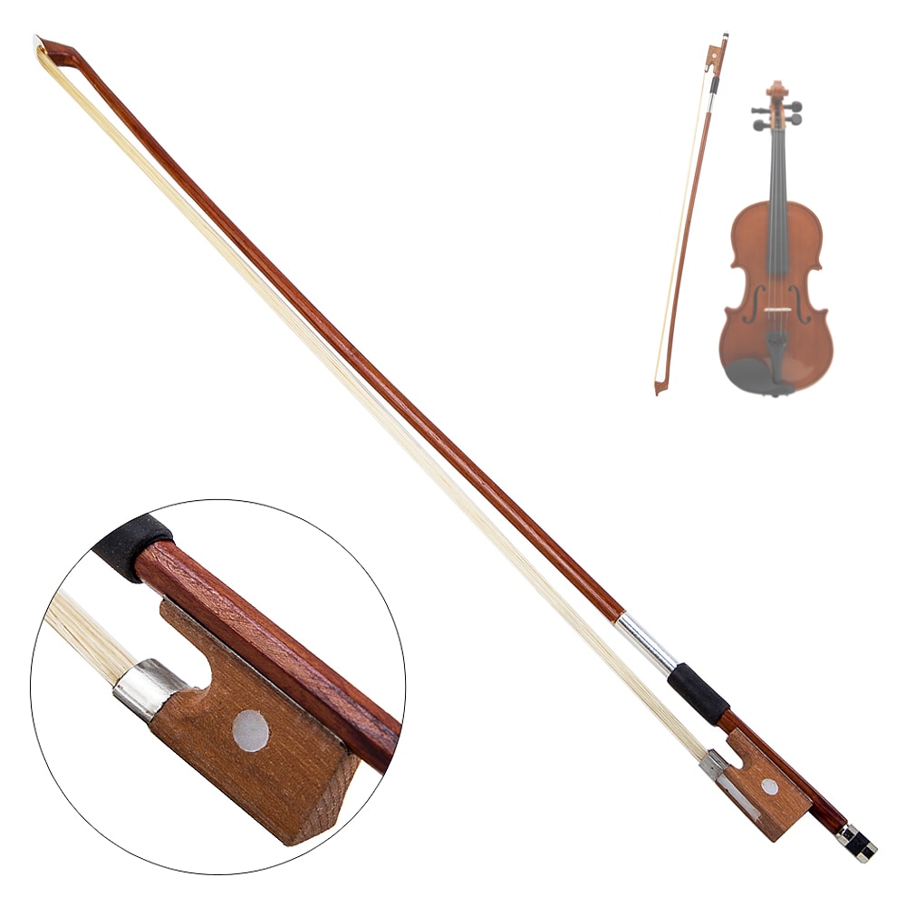 4/4 Strijkstok Paardenhaar Houten Stok Plastic Handvat Fiddle Boog Viool Accessoires Instrumenten