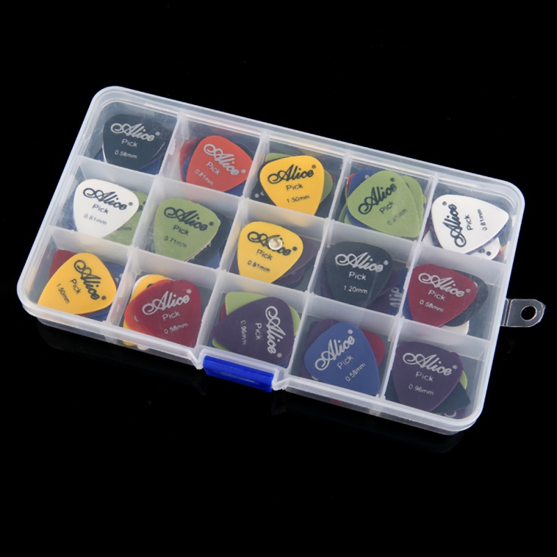 1 box Guitar Picks Classical Folk Acoustic Guitars Accessories Musical Instruments, Thickness 0.58-1.5mm 12: 24PCS