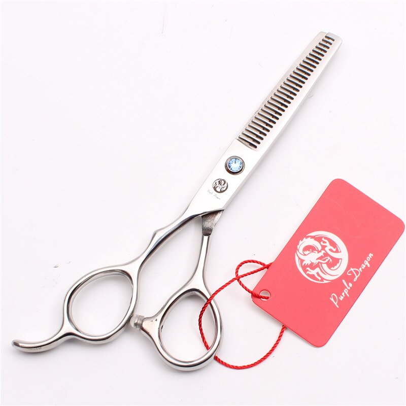 Left Hand 6" Purple Dragon Scissors For Hairdresser Blue Stone Cutting Scissors Thinning Shears Hair Scissors Z8000: Z8000 Lan T 6N