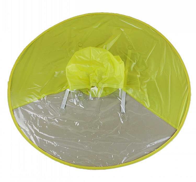 Yellow Duck Kids Raincoat UFO Cap Umbrella Automatic Folding Umbrella Children Hat Raincoat Student Woman Rain Hat