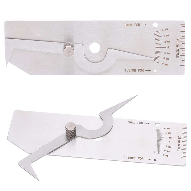 Hoeklas Set Gage Gauge Lassen Inspectie Test Ulnaire Roestvrij Staal L Undercut Heerser