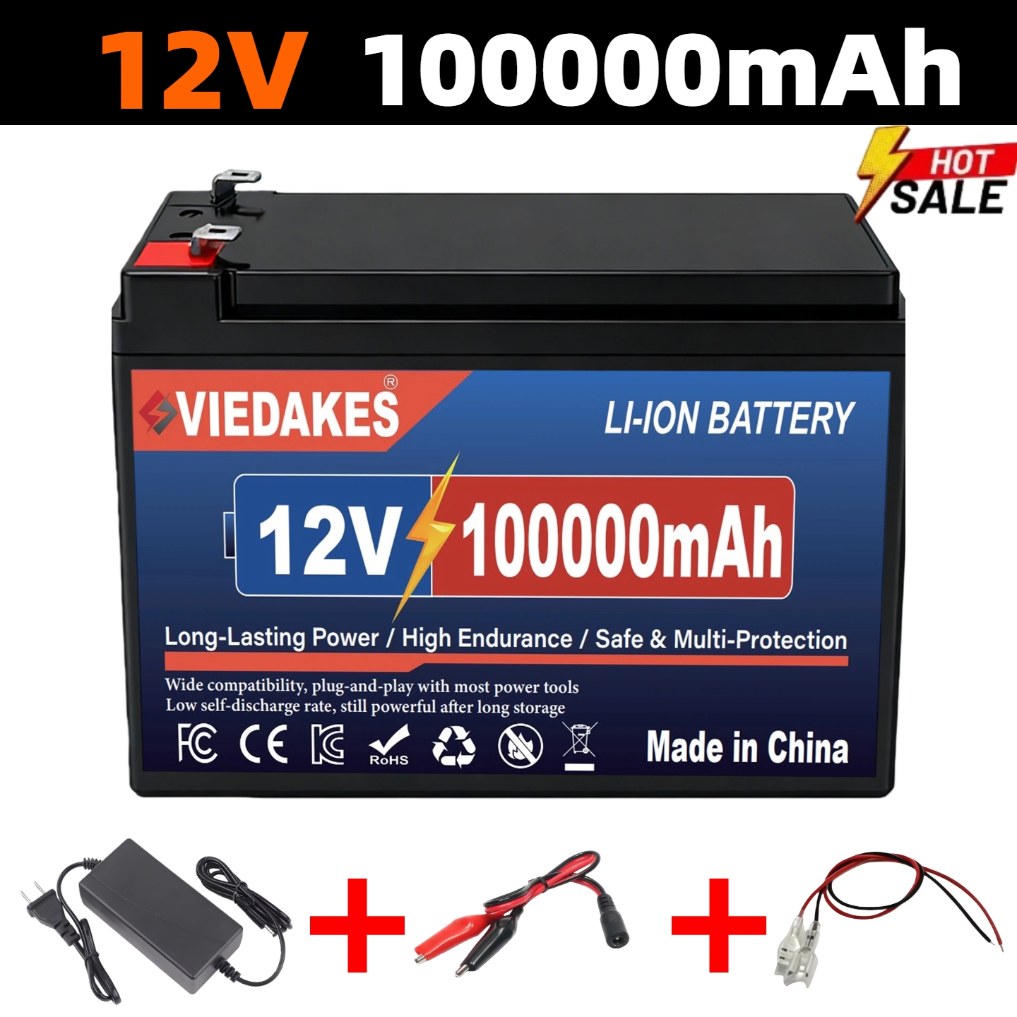 Lifepo 4 12v 150ah uppladdningsbart litiumbatteri, inbyggt bms, perfekt för åkleksaker, solpaneler, fisksökare, elhjul
