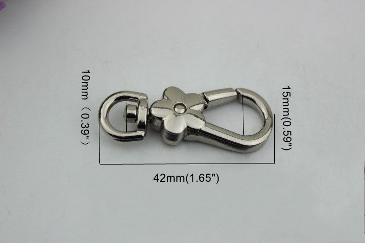 Lionsen 1pcs Metal flower Trigger Clasp Clips Snap Buckle Hook For Keychain DIY Bag Key Ring Handbag Hardware Accessories