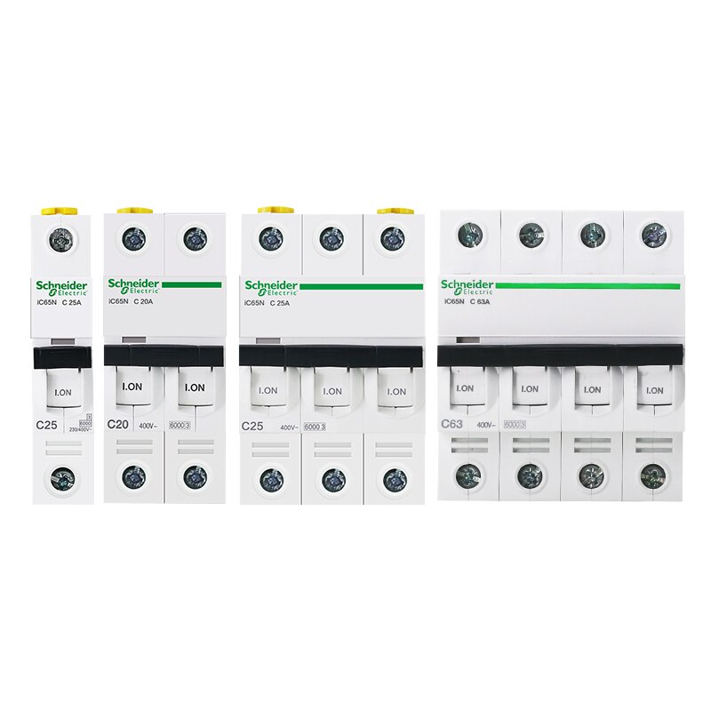 Schneider All Series MCB Circuit breaker Air switch DZ47 IC65N 2P 10A 16A 20A 25A 32A 40A 50A 63A