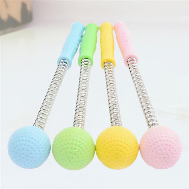 4pcs Spring Massage Hammer Silicone Massage Ball Back Massage Hammer Portable Massage Stick