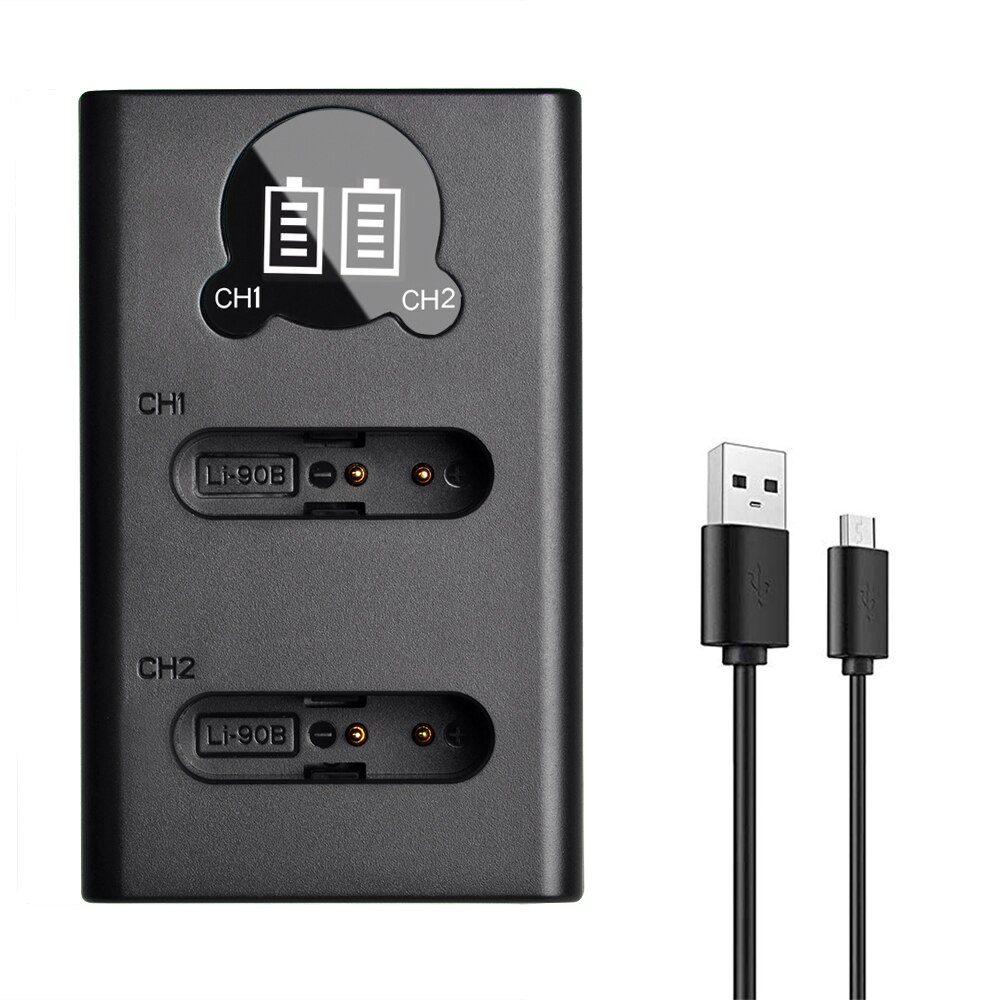 Batterie 1500mAh Li-92B + chargeur Li 90B Li92B avec type-c pour Olympus duty Li-90B TG-5 TG-4 TG-6 SH-1 SH-2 SH-60 SH-5: 1x Charger