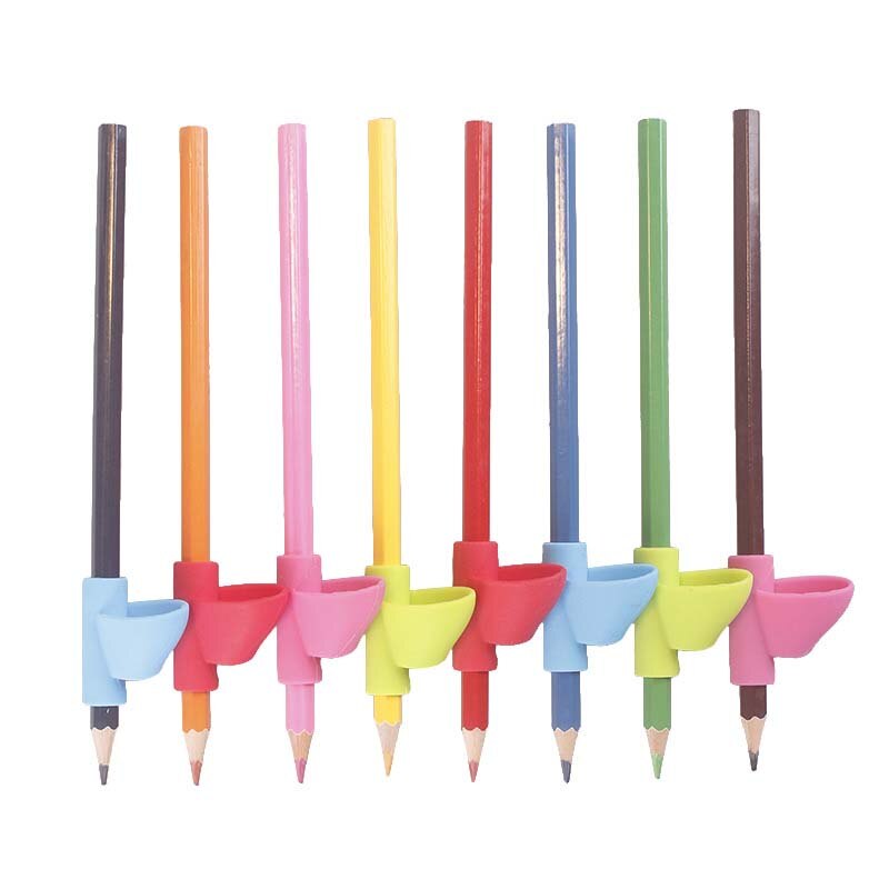 Poignées De Crayon 10 Pièces, Double Couverture De Doigt, Aide à L'écriture Correction De La Poignée Du Stylo Guide Des Doigts Pour Enfants, Poignées De Crayon Ergonomiques