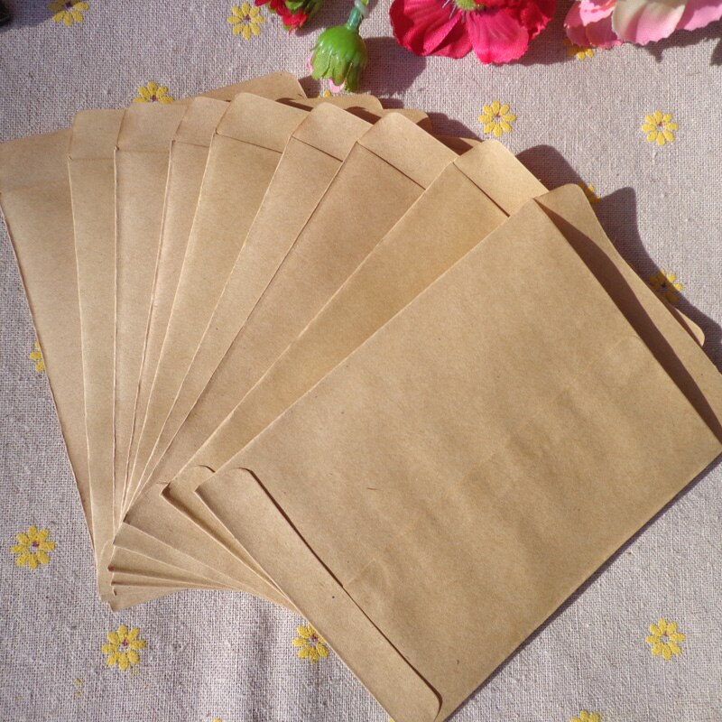 25 kpl kraft tyhjä kirjekuori paperitavarat kortti kirjekuoret postikortti valokuvasäilytys juhlat lahja paperipussi 9 x 12.5cm