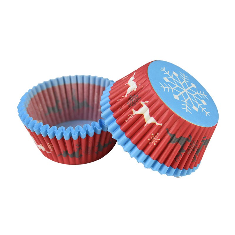 Emballage de gâteaux en papier, 100 pièces, tasses à Muffin, fête, bricolage, cuisine, lieu de cuisson, moule Cupcake, Dessert, boîte étanche à l&#39;huile de 7cm: D19