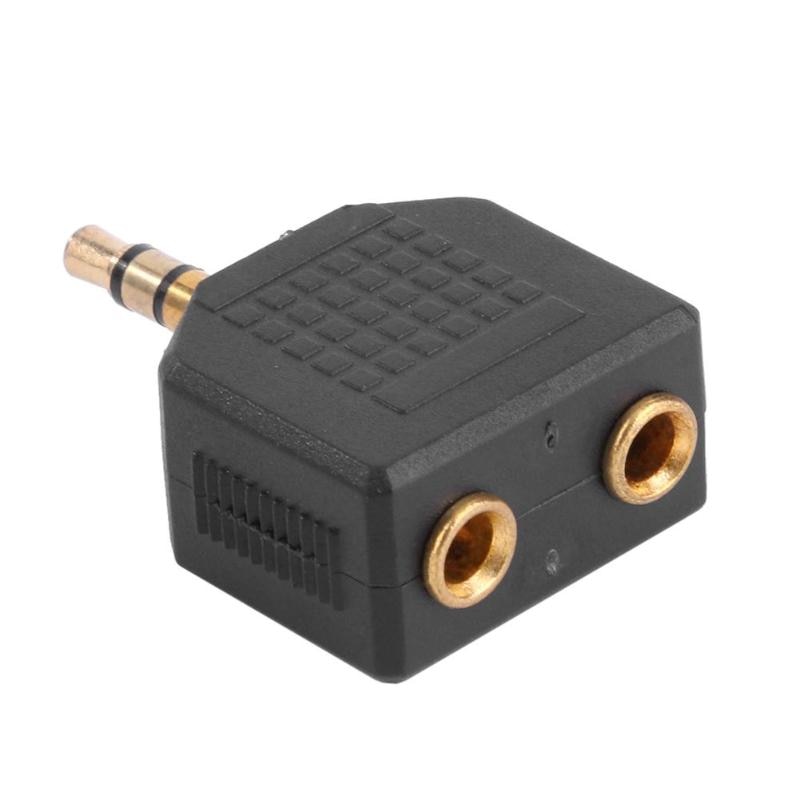 Alloygraine 2 pièces 3.5mm mâle à double 3.5MM prise femelle 3.5 casque Y séparateur adaptateur Audio convertisseur pour téléphone portable tablette MP3