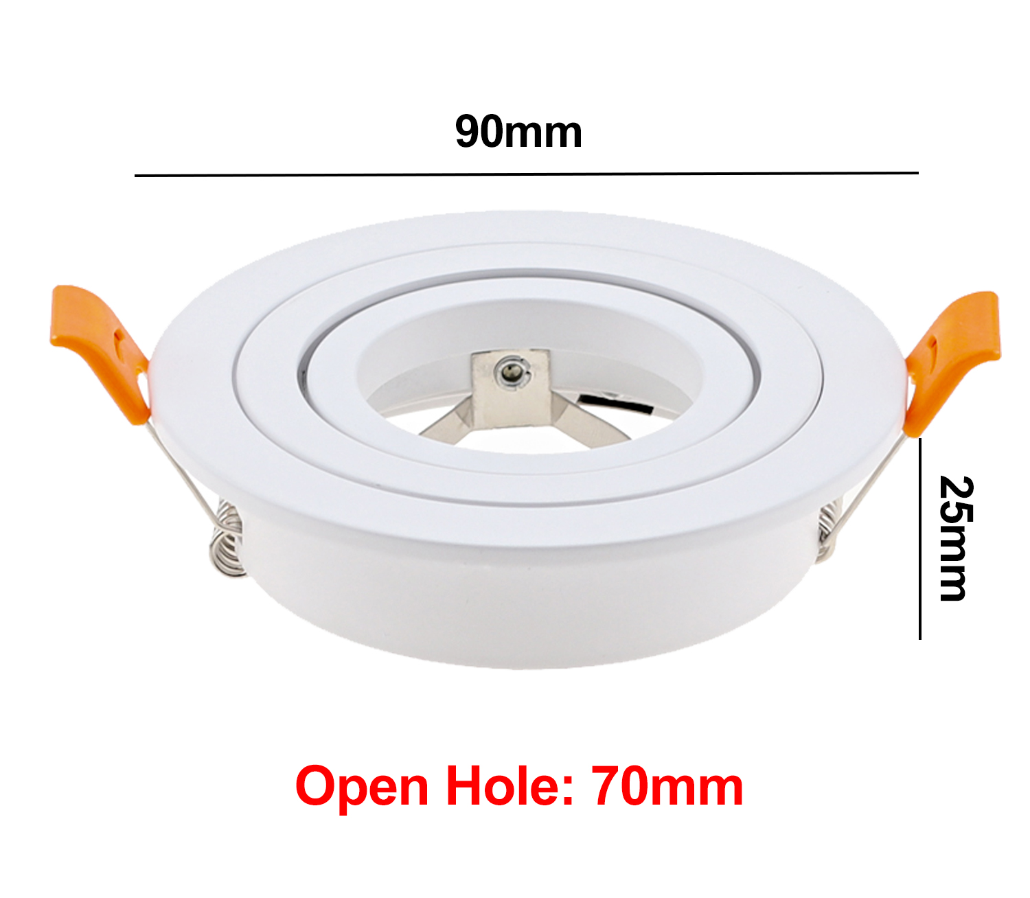 Gu10/MR16 halogenlampeholdere, spotlysarmatur, firkantet ledet-innfelt taklampe, utskjæringe til 70mm monteringsrammer: Lyse blå