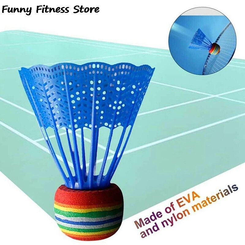3 stk badmintonbolde sportstræningskugle bærbar udendørs badmintonbolte farverige holdbare fjedre