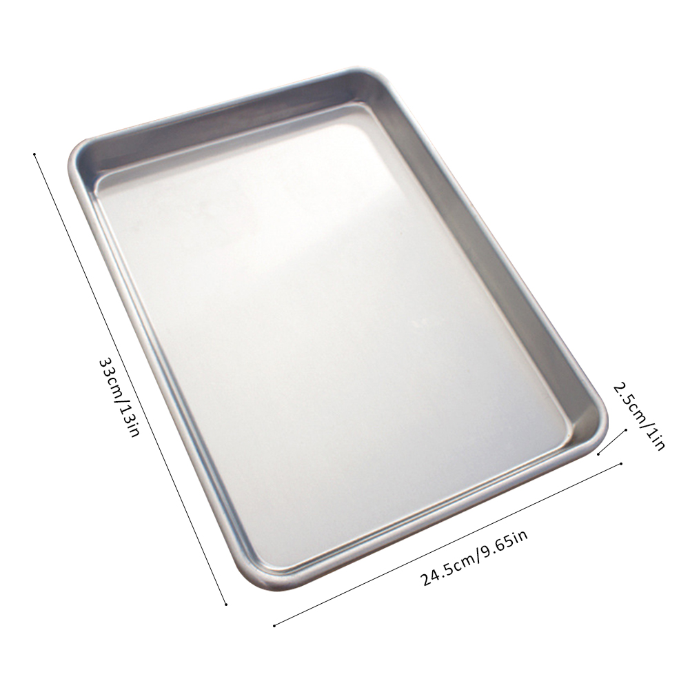 Aluminum Alloy Cake Baking Tray Rectangular 24.5*33.5*2.5CM Cake Tray Baking & Cookie Sheets Square & Rectangular Cake Pans