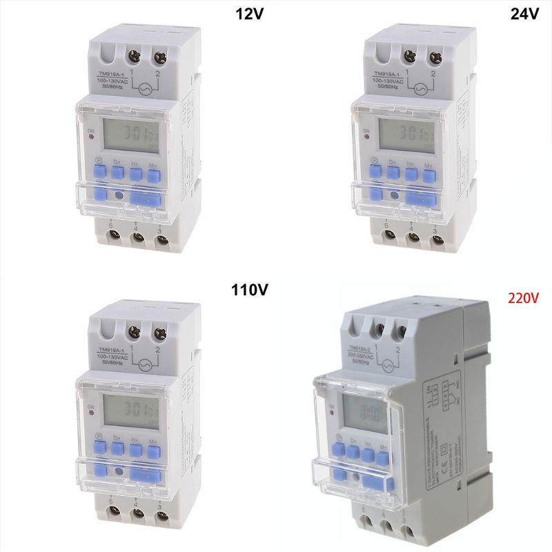 TM615 12/24/110/220V Timer Switch Digital 7 Days 24 Hours Programmable LCD DIN Rail Time Relay N30 20