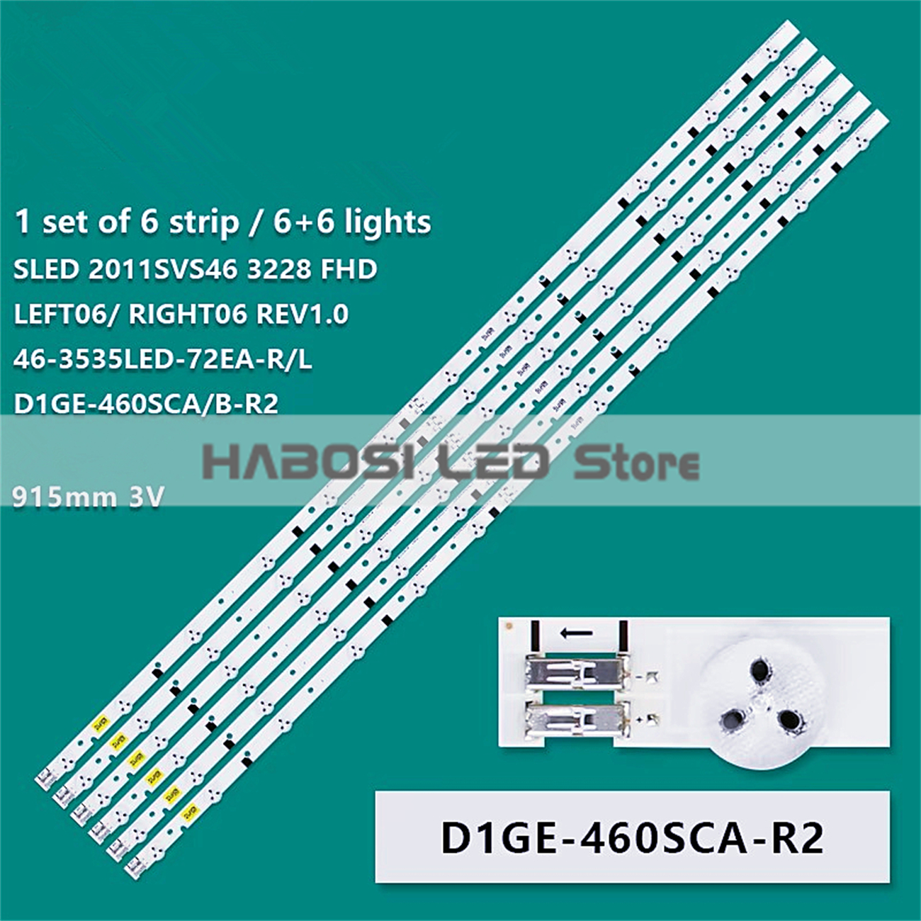 12pcs LED UA46EH6030 UE46EH6030 UE46EH6035 UE46EH6037 UN46EH6030 UN46EH6070 UN46FH6030 UN46EH5300 HG46NA570 HG46NA578 HG46NA590