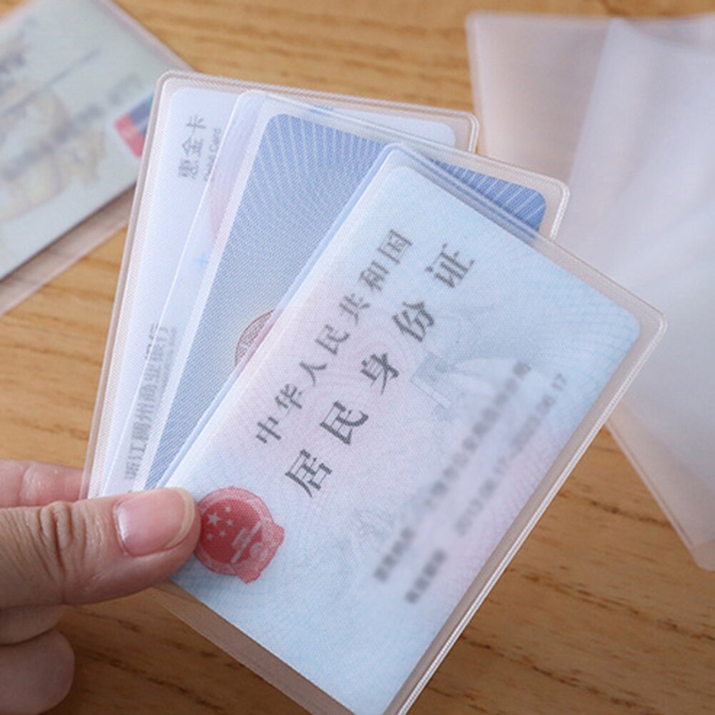 Waterdichte Transparante Pvc Card Cover Siliconen Plastic Kaarthouder Credit Cards Holder Bank Card Id Kaarthouder Bus Card Case