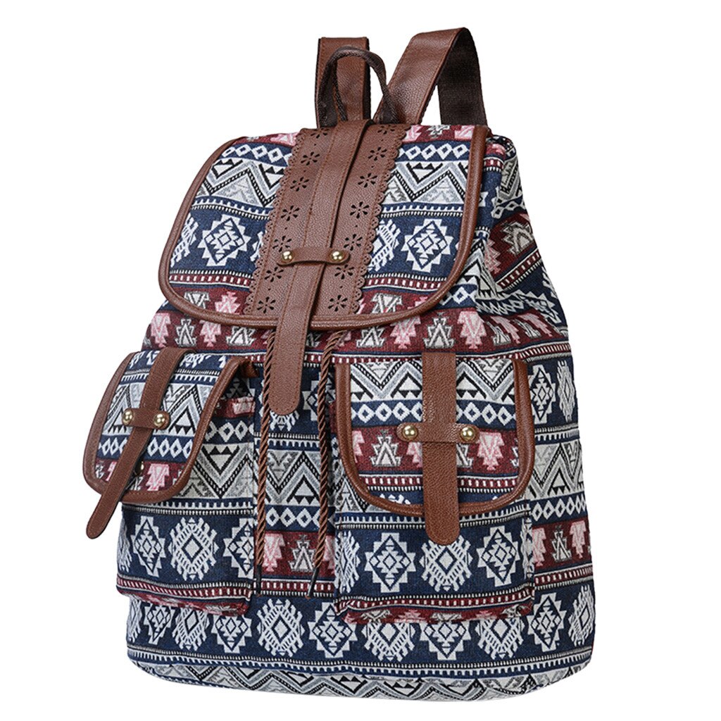 Frauen Rucksack Teenager Schule Tasche Weibliche Bohemian Ethnischen Rucksack Bagpack Große Kapazität Reise Rucksack Schulter Tasche