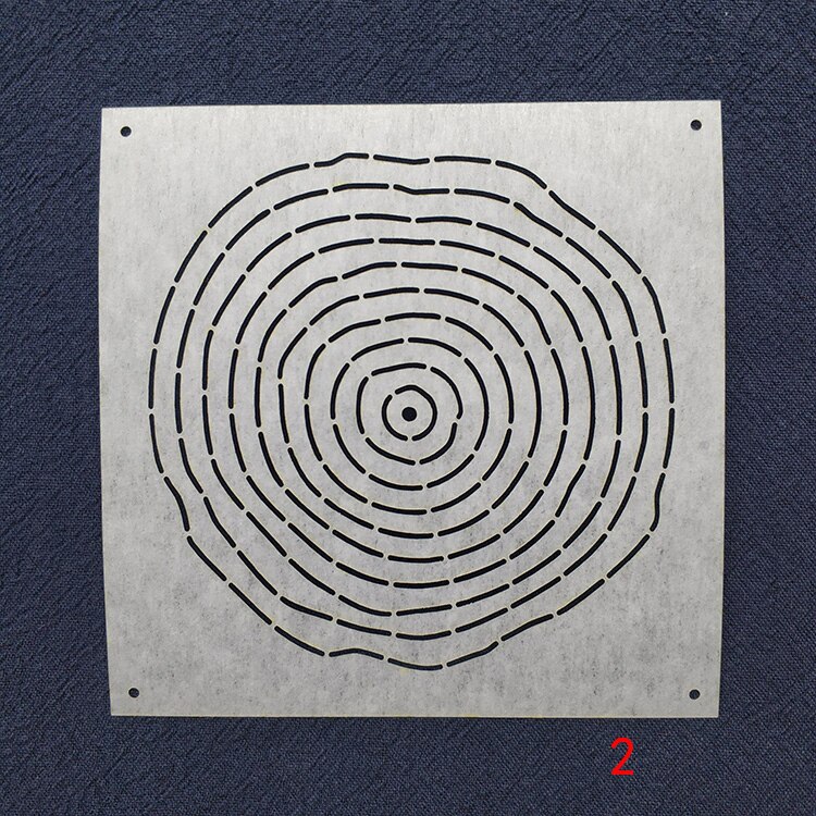 Pochoir Sashiko, motif de broderie Sashiko, pochoir matelassé, 4 &quot;de diamètre, 9 Options de motif: 2