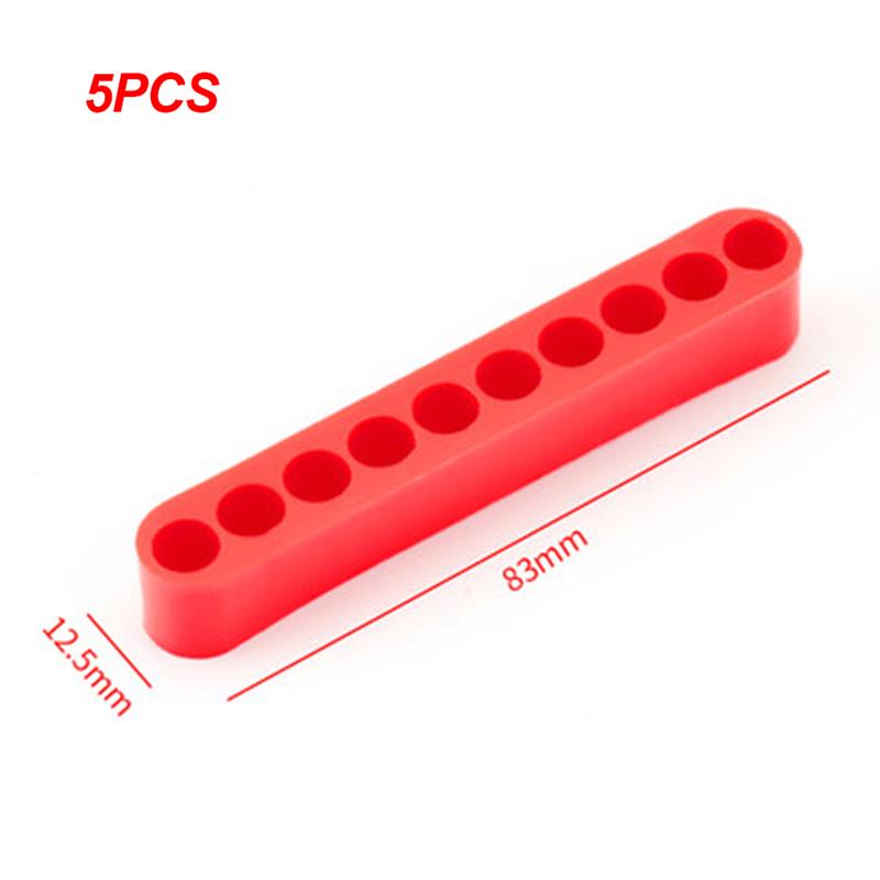 5pcs Hex Bit Organizer Case 11/15 Holes Block Extension Storage Neat Long Screwdriver Bit Holder Sockets Screwdriver Parts Case: 83X12.5X12mm