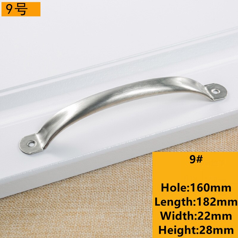 Stainless Steel Door Handles Cupboard Knob Silver Drawer Pulls Kitchen Cabinet Knobs 63mm 79mm 104mm 125mm Old Style: Hole Pitch 160mm
