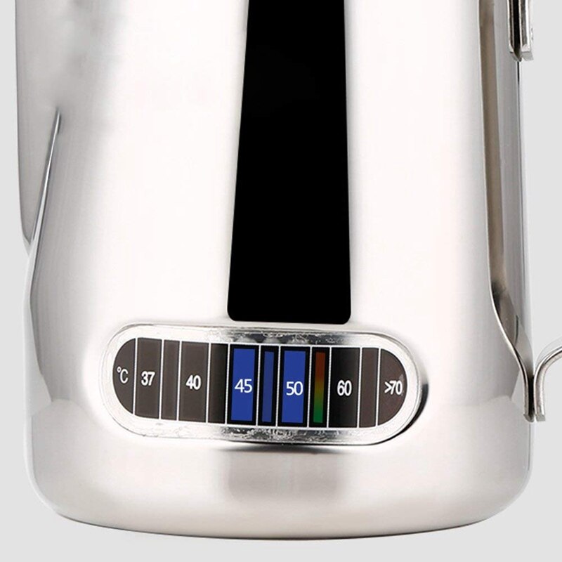 Milk Frothing Pitcher With Thermometer Stainless Steel 600ml Coffee Frothing Jug Home Kitchen Milk Cup