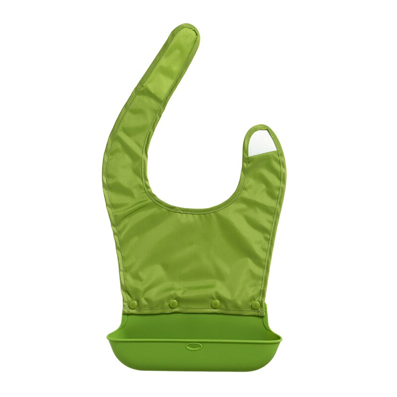 Adult Bib Mealtime Clothing Protector with a Detachable Crumb Catcher Anti-leakage Bib for Seniors Elderly Disabled TB S