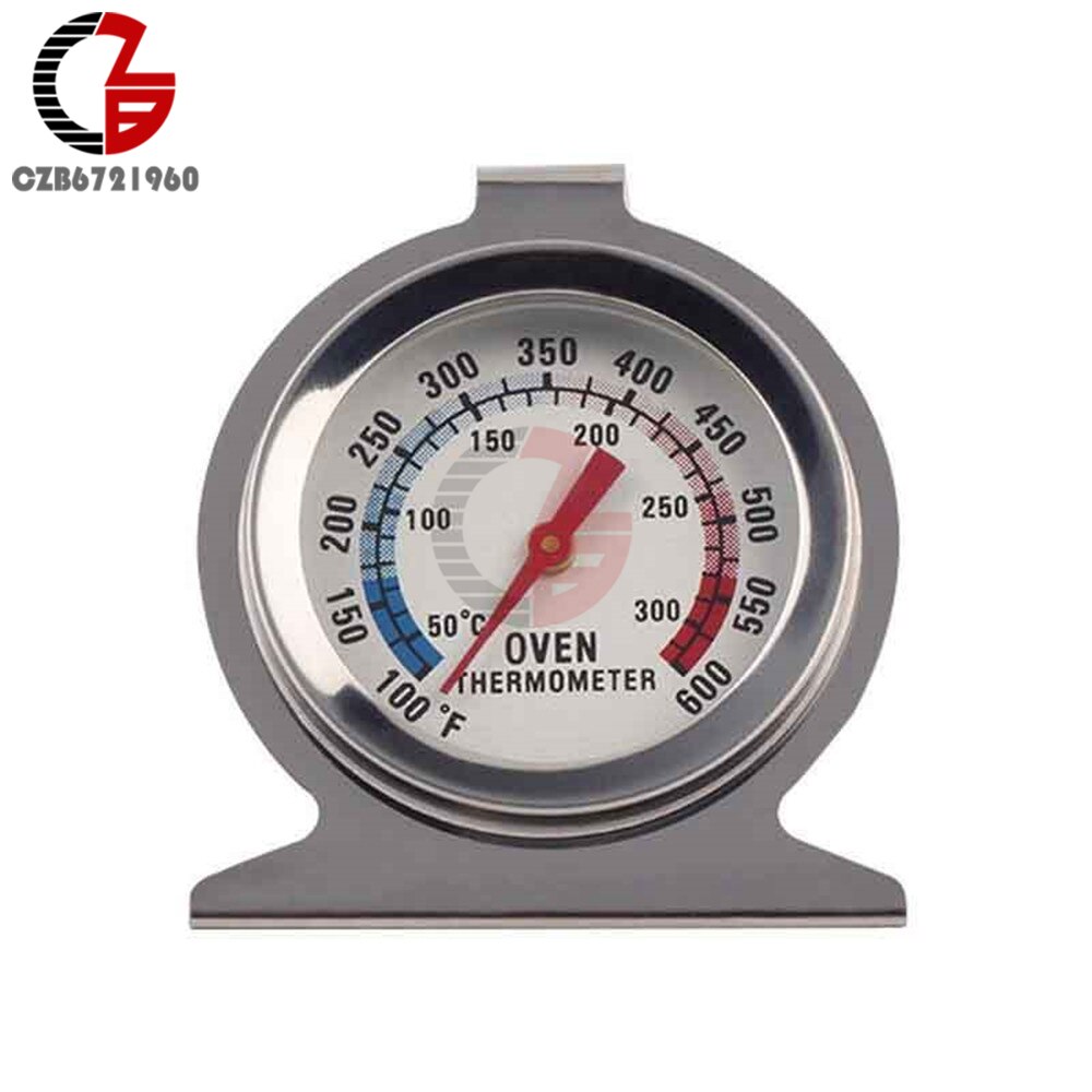 0-600C C/F Pyrometer Thermometer Rvs Keuken Bakin Oven Temperatuur Meter Detector Grote Schaal Analoge Thermometer