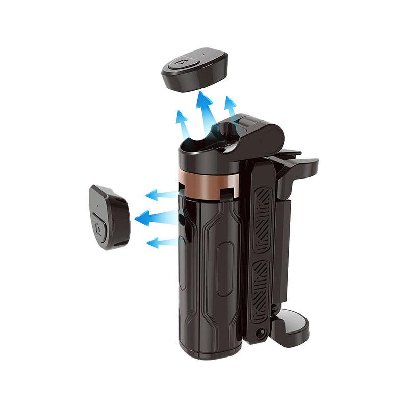 Palo de Selfie Universal para viaje, portátil, Universal, cuádruple, artefacto fotográfico para teléfono móvil, rotación de 360 grados